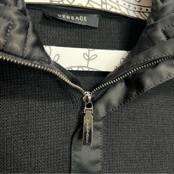 Versace Knitted Wool Half Zip Sweater - Picture 5 of 14